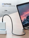 Ugreen 3m 60W USB Type  C  2.0 Male To Male Cable, Power Delivery 2.0/QC 2.0/3.0 (60788)