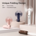 JISULIFE F8 usb  3-in-1 Mini Foldable Fan with Flashlight & Power Bank 2000mAh