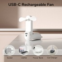 JISULIFE F8 usb  3-in-1 Mini Foldable Fan with Flashlight & Power Bank 2000mAh