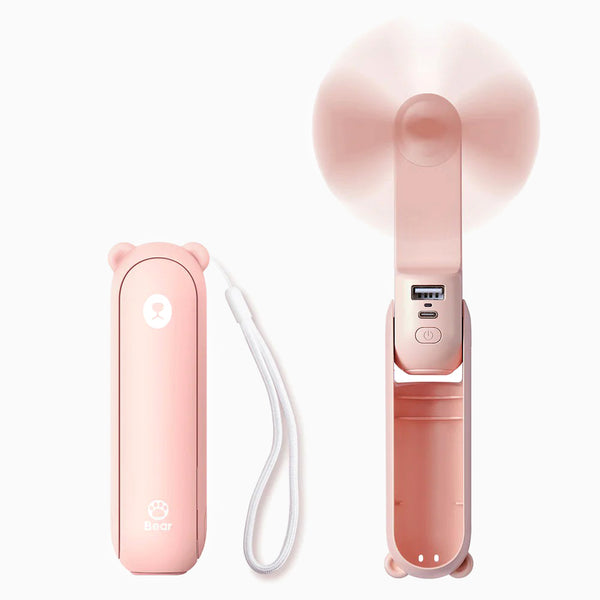 JISULIFE F8 usb  3-in-1 Mini Foldable Fan with Flashlight & Power Bank 2000mAh