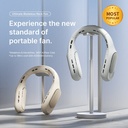 JISULIFE Portable Ultimate Bladeless Neck Fan, 【3+1 Speeds】 Rechargeable Personal Fan for Neck with Multi Motors, USB Wearable Fan for Outdoor, Home, Office, with Metal Neck Brace .