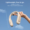 JISULIFE Portable Ultimate Bladeless Neck Fan, 【3+1 Speeds】 Rechargeable Personal Fan for Neck with Multi Motors, USB Wearable Fan for Outdoor, Home, Office, with Metal Neck Brace .
