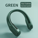 JISULIFE FA12R Neck Fan Rechargeable Fan 4000mAh Bladeless Dual Turbine Fan