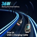 mcdodo USB C to Lighting Cable Transparent Data Cable PD Charger Digital Display Auto Power Off Dual Core Protection 36W