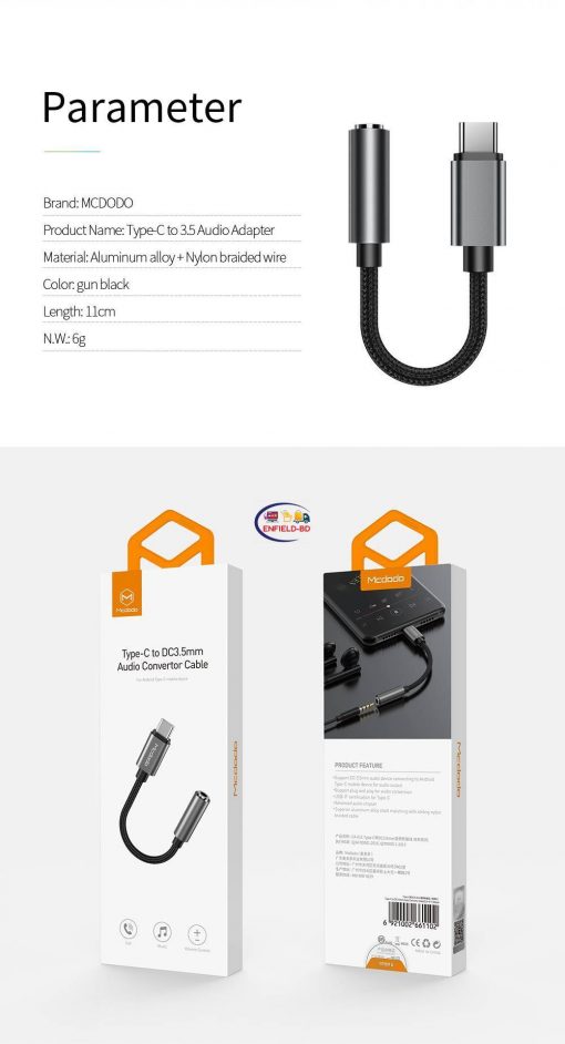 MCDODO TYPE-C TO DC 3.5mm Advanced Digital Audio Converter