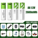 SMARTOOOLS TYPE C USB CABLE RECHARGEABLE BATTERY 1.5V AA USB-C TYPE-C AA BATTERY