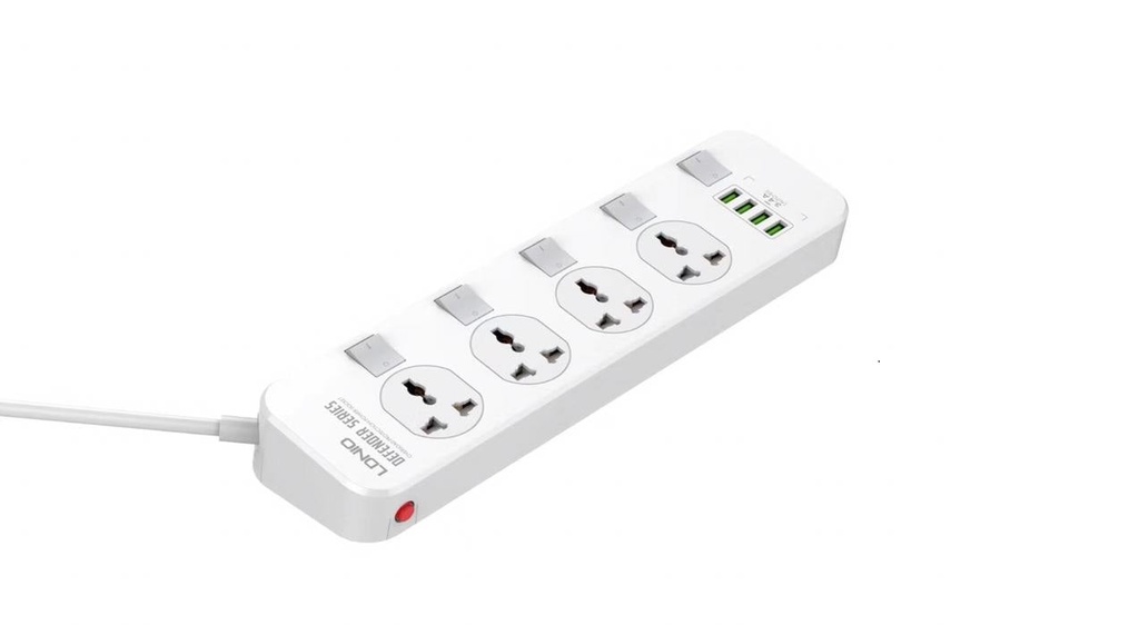 LDNIO SC4408 2500W 4 Socket & 4 USB Port Power Strip