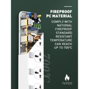LDNIO SC4408 2500W 4 Socket & 4 USB Port Power Strip
