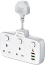 LDNIO SC2413 Universal Power Strip USB Outlet Extension Cord Adapter Wall Charger Surge Protector Socket With 4 USB Port