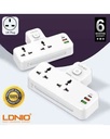 LDNIO Power Strip 1 USB-C & 2USB-A 2 Outlets – PD& Qc3.0