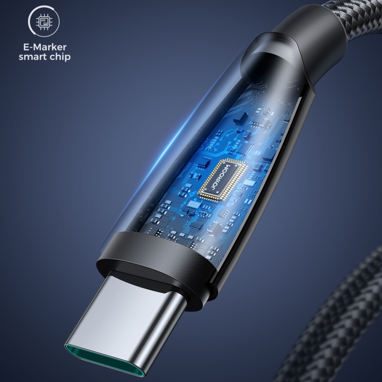 JOYROOM SA31-CC5 240W USB-C/Type-C to USB-C/Type-C Fast Charge Data Cable, Length: 1.2m(Black)