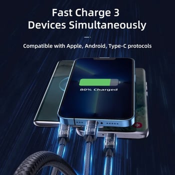 Joyroom 3in1 USB cable - USB Type C / Lightning / micro USB 3.5A