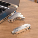 Hoco Metallic Pendrive 2 in 1 UD10 Wise Type-C USB3.0 High Speed Flash Drives (32Gb/64Gb/128Gb)