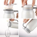 Coffee Thermos Carafe, 50 oz Stainless Steel Double-Walled Thermal Coffee Carafe Insulated Vacuum with Press Button Top Lid,24 Hour Heat Retention Carafes for Keeping Hot or Cold