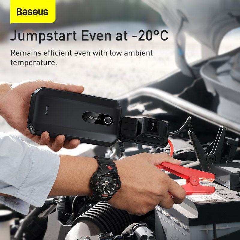 Baseus Super Energy Air Car Jump Starter 10000mAh Peakcurrent 1000A Black