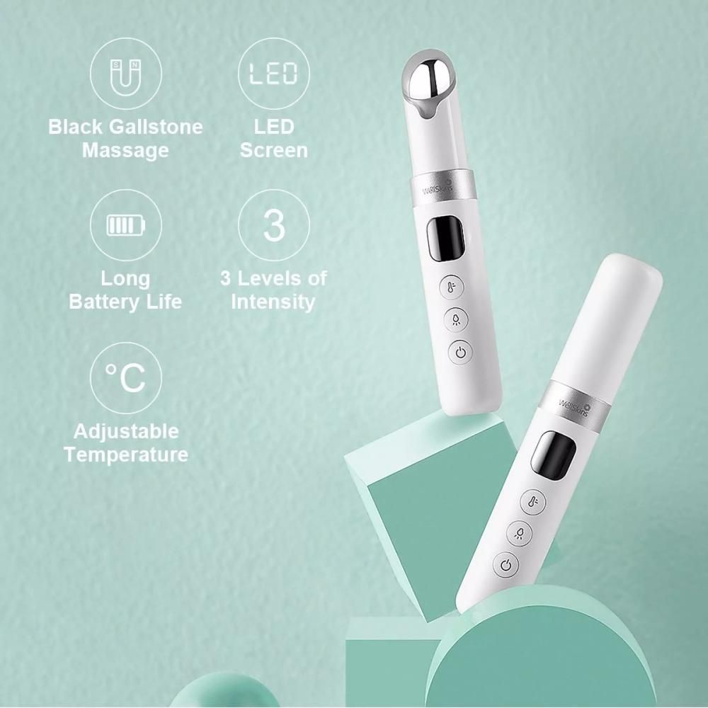 Xiaomi WellSkins Warm Colored Light Massage Beautiful Eye Instrument Heated Eye Care 3 Gears Vibration Massager