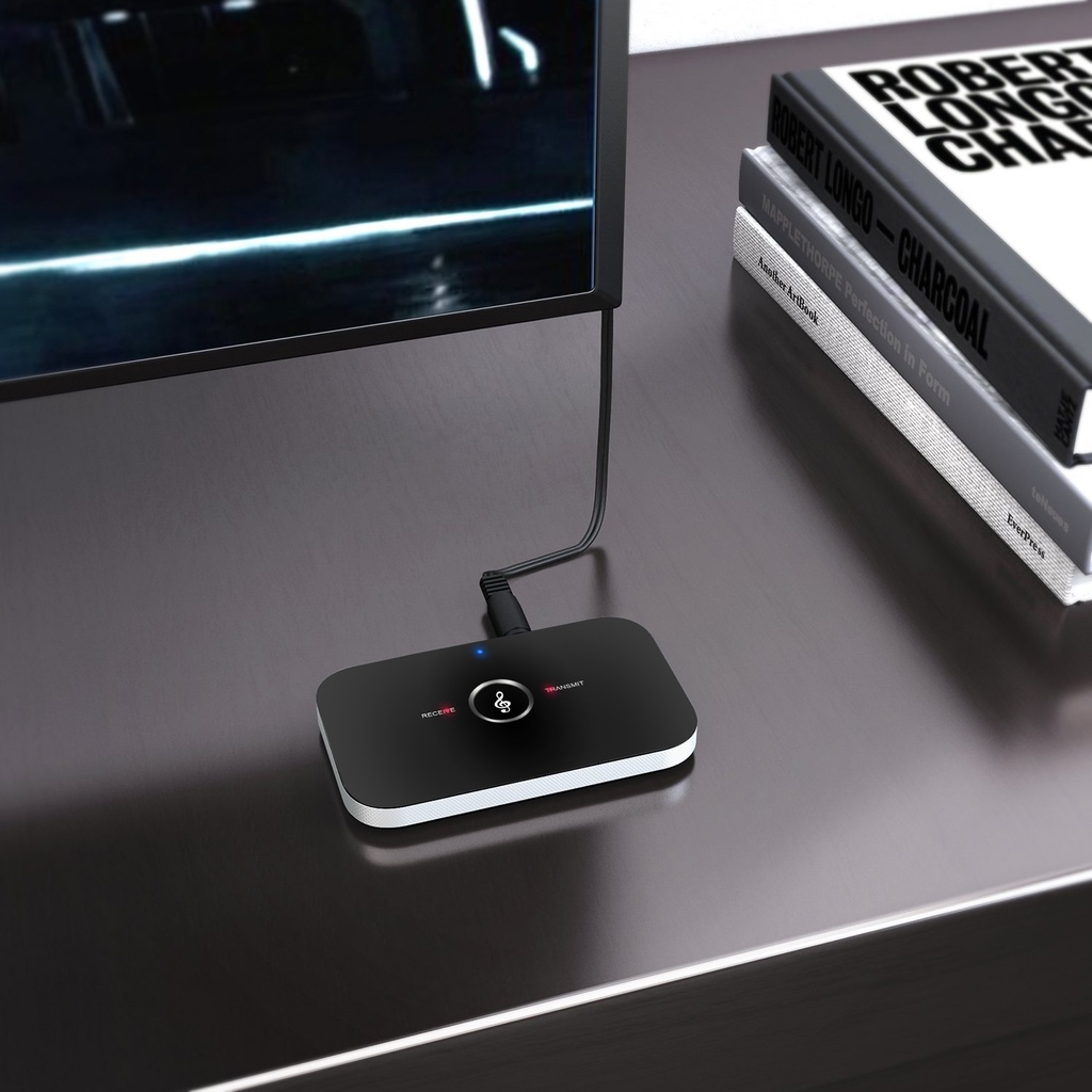 Kebidu Wireless Bluetooth Audio Transmitter Receiver 3.5mm Hands-free Stereo Hi-Fi Music Player Adapter for Car Home DVD PC Speaker