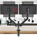 Kaloc KLC-DS90-2 Double Arm Monitor/TV Desktop Mount Stand With Cable Management System