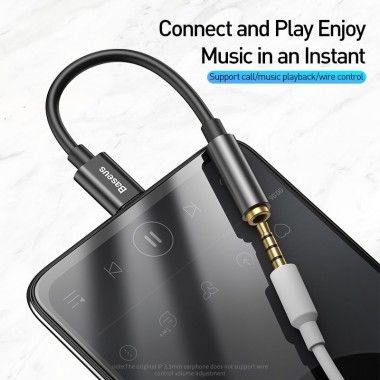 Baseus Type C Male to 3.5mm Aux Earphone Jack AUX USB C Cable Headphones Adapter 3.5 Jack Audio cable