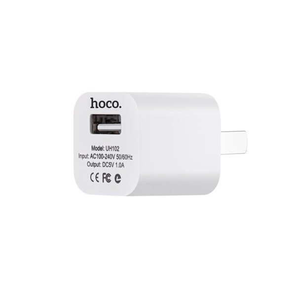 Hoco UH102 Lightweight Smart Charger Adapter 5V - White