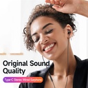 MCDODO HP-3490 MDD HiFi Stereo Wired Headphone Type-C Earphone with Mic and Volume Control