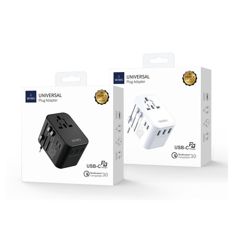 WIWU UA-303 Universal Travel Adapter Charger Conversion sockets can be used in more than 150 countries