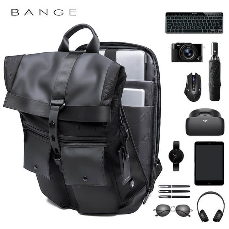 BANGE BG65 Super Backpack Fashion Waterproof Daily Travel Casual Travels School College University Teenage Rucksack