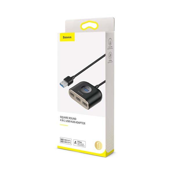 Baseus Square Round 4 in 1 Type A USB Hub Adapter
