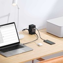 Baseus PowerCombo Digital PowerStrip 3AC+1U+1C+Retractable-C 65W with 1.5m power cord Black