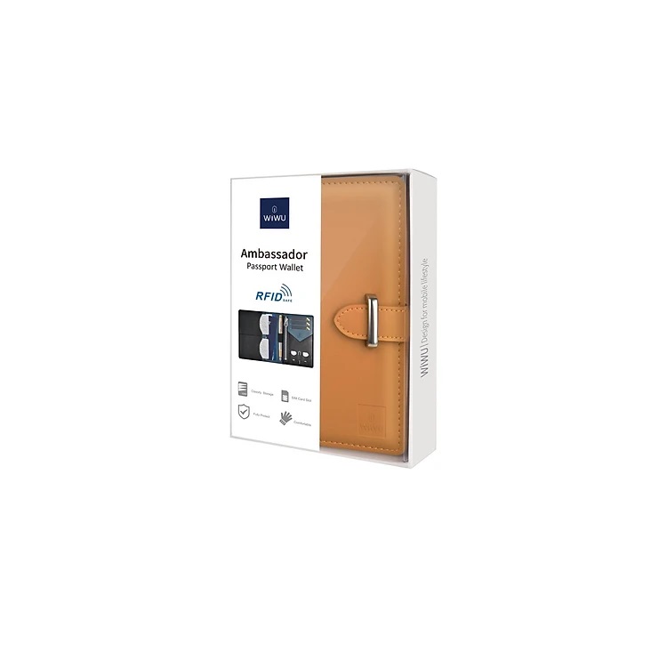 WiWU Ambassador Passport Wallet for Cards Papers Airline Tickets with Many Compartments