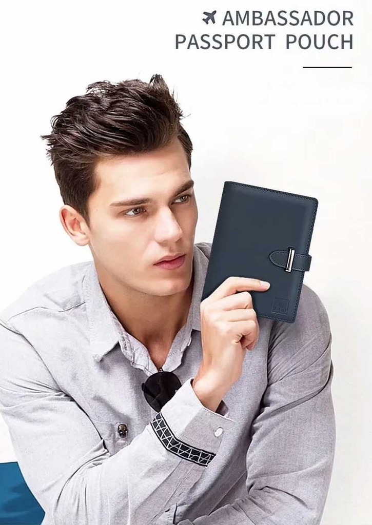 WiWU Ambassador Passport Wallet for Cards Papers Airline Tickets with Many Compartments