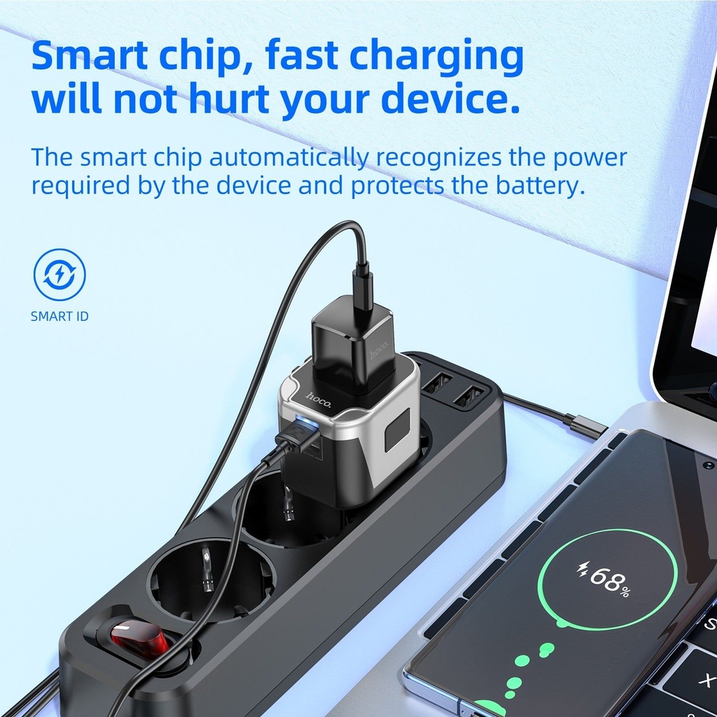 HOCO AC5 UNIVERSAL CONVERSION TRAVEL CHARGER WITH INTELLIGENT BALANCE TECHNOLOGY