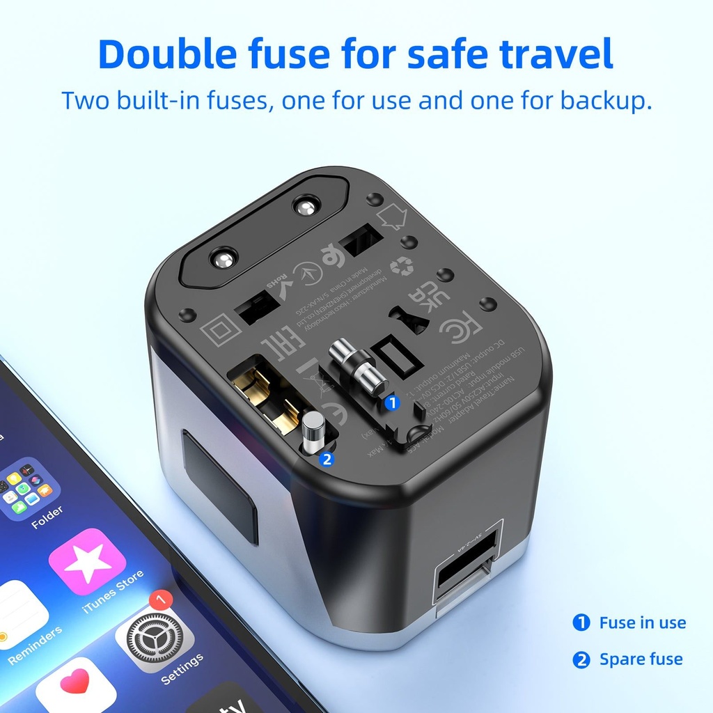 HOCO AC5 UNIVERSAL CONVERSION TRAVEL CHARGER WITH INTELLIGENT BALANCE TECHNOLOGY