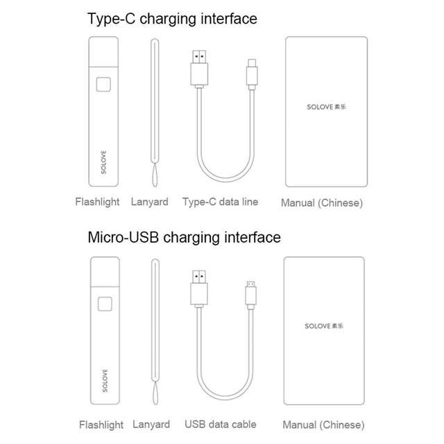 XIAOMI SOLOVE CHASING X3S USB RECHARGEABLE FLASHLIGHT