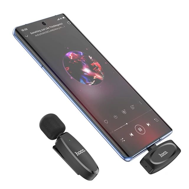 HOCO L15 Wireless Lavalier Microphone For Android 2.4GHZ Portable Mini Audio Video Recording MIC Live Broadcast Microfone
