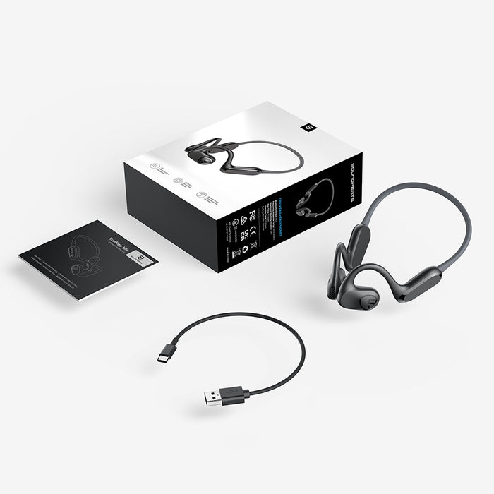 SoundPEATS Air Conduction Headphones, RunFree Lite Open-Ear Sports Bluetooth V5.3 Headphones with Bass Boost and 17 Hours, Sweatproof Ultralight Headset for Running, Workouts, USB-C