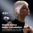 SoundPEATS Capsule3 Pro | Wireless Earbuds with Hi-Res and LDAC, 43dB Hybrid Active Noise Cancelling Bluetooth 5.3 Earphones with 6 Mics, Total 52 Hrs, IPX4 Rated, Transparency Mode