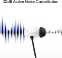 Realme Buds Wireless 3 in-Ear Bluetooth Headphones, 30dB ANC ,Spatial Audio,13.6mm Dynamic Bass Driver, Upto 40 HrsPlayback, Fast Charging,45ms Low Latency for Gaming, Dual Device Connection-Vitality White