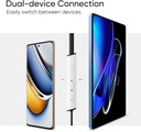 Realme Buds Wireless 3 in-Ear Bluetooth Headphones, 30dB ANC ,Spatial Audio,13.6mm Dynamic Bass Driver, Upto 40 HrsPlayback, Fast Charging,45ms Low Latency for Gaming, Dual Device Connection-Vitality White