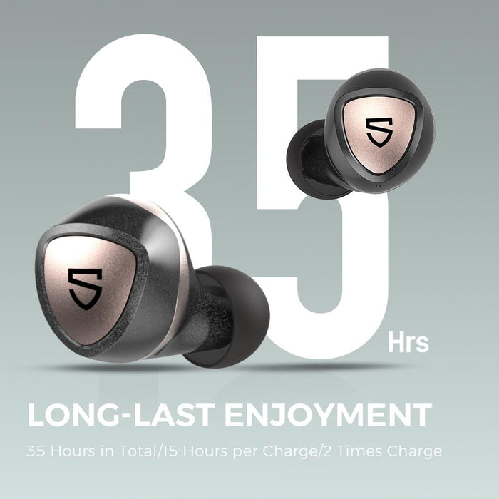 SOUNDPEATS Sonic Pro Wireless Bluetooth Earphones Dual Balanced Armature Driver & Clear Call