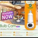 Dahua Imou Bulb Cam 3mp Super Wide Angle IPC-S6DP-3MOWEB (2.8mm) Wi-Fi Dome IP Camera