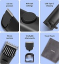Xiaomi Beard Trimmer for Men 2C With High Precision Trimming | 2 Beard Comb | USB Type-C | Fast Charging | 0.5mm Precision | 40 Length Settings | 90 Min Run Time, Black