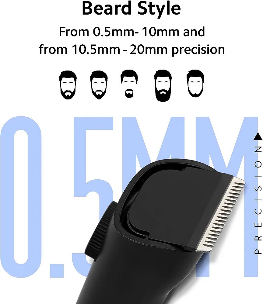 Xiaomi Beard Trimmer for Men 2C With High Precision Trimming | 2 Beard Comb | USB Type-C | Fast Charging | 0.5mm Precision | 40 Length Settings | 90 Min Run Time, Black