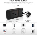 BASEUS Car Inverter Type-C USB AC Socket Car Charger 150W Digital Display Power Station 220V CNEU Plug Black by Honestime