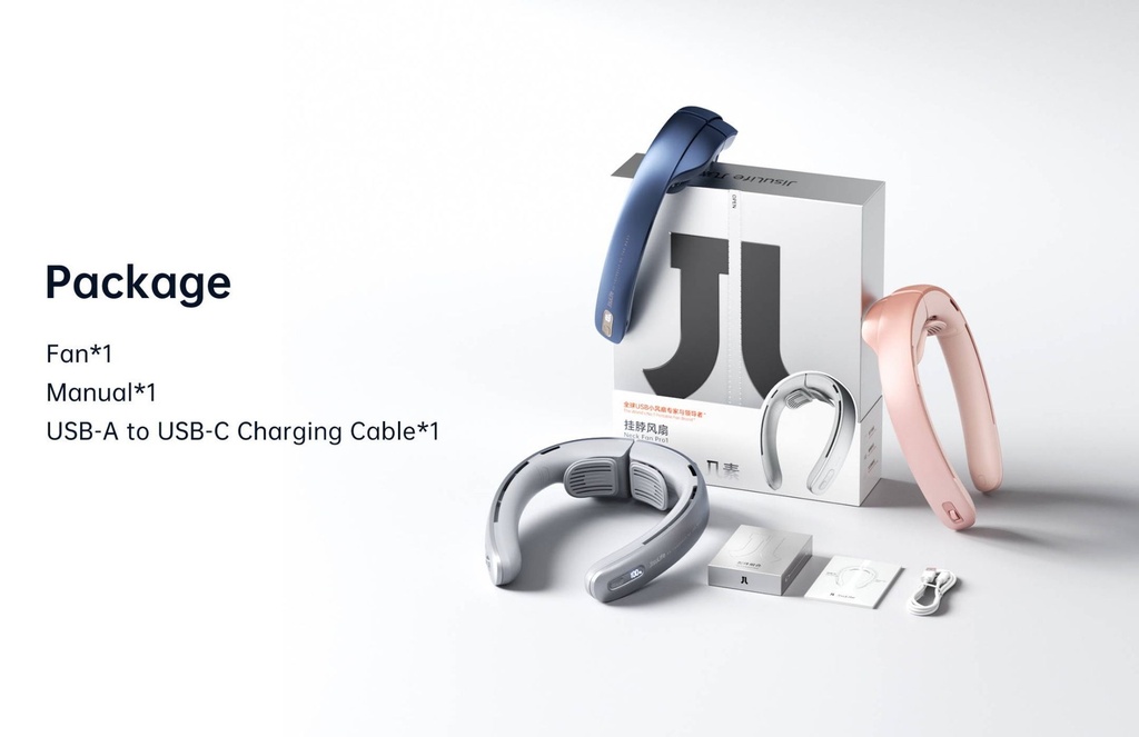 Jisulife FA45 Neck Fan Pro 5000mAh 100 Speeds Bladeless Fan