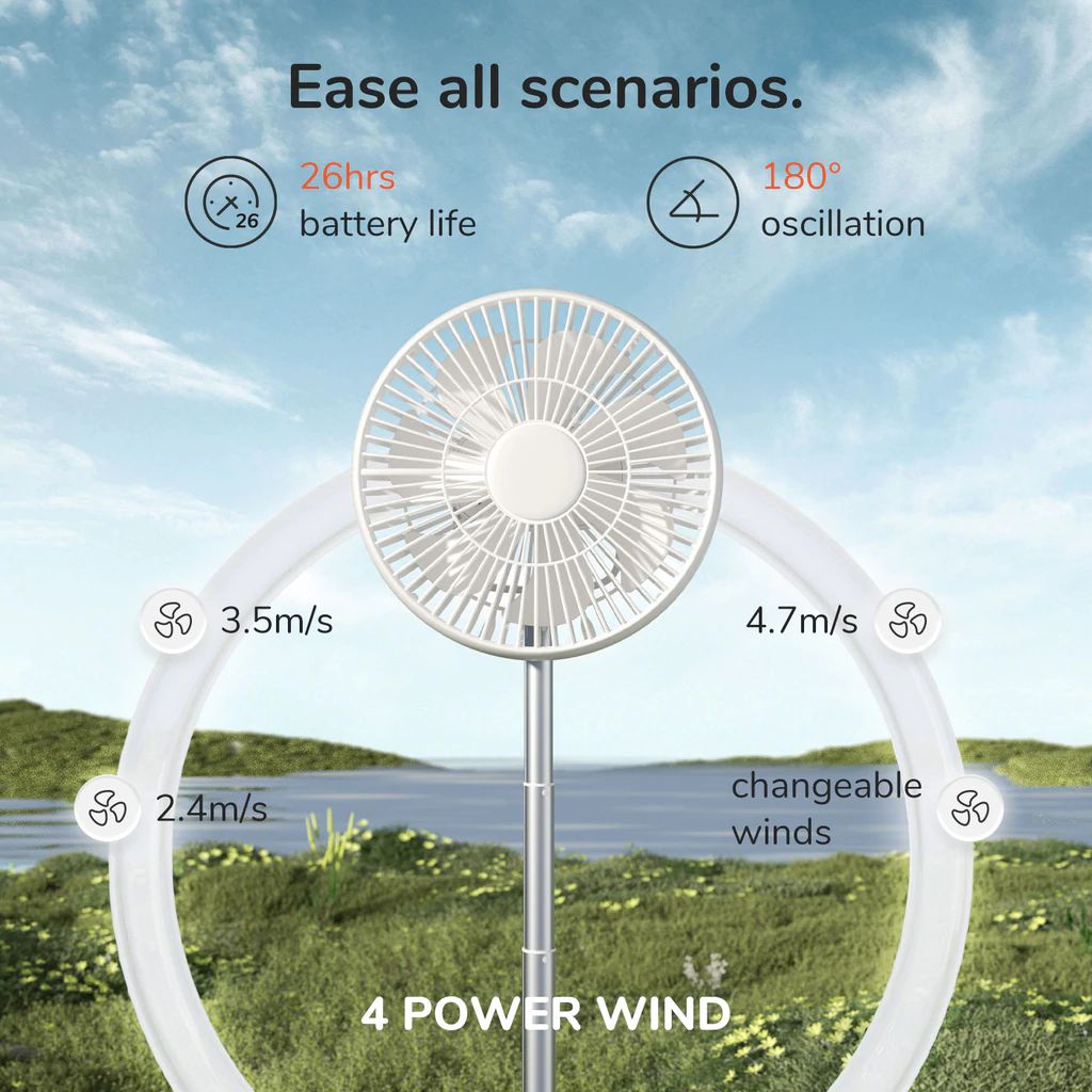 JISULIFE FA37 Retractable Ceiling Fan USB Ceiling Fan