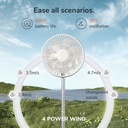 JISULIFE FA37 Retractable Ceiling Fan USB Ceiling Fan