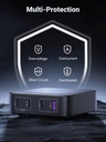 UGREEN 100W USB C Charger, Nexode 4 Ports USB C Charging Station, GaN Fast Desktop Charger Compatible with MacBook Pro, Dell XPS 15, iPhone 14 Pro Max/13, Galaxy S23 Ultra, iPad, Steam Deck and More
