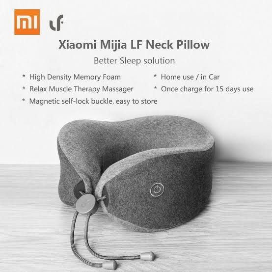 XIAOMI MIJIA LEFAN Premium Smart Memory Foam Travel Neck Pillow Neck Massager Ergonomic Design Super Comfortable 1 Charge 15 days Run