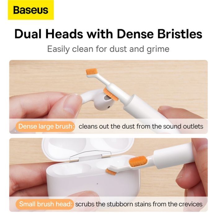 Baseus Premium Tiny Deep Cleaning tool Multifunctional Cleaning Brush for Ear buds and all tiny item